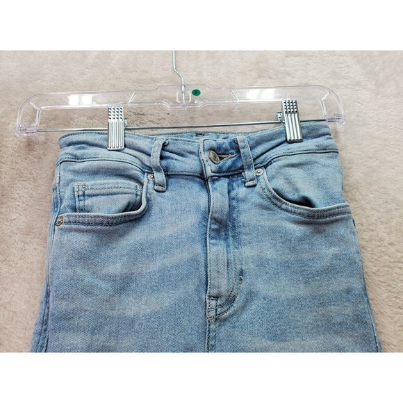 We The Free Jeans Womens 24 Blue Denim Pockets Acid Wash Skinny‎ Leg Flat Front - Picture 5 of 8